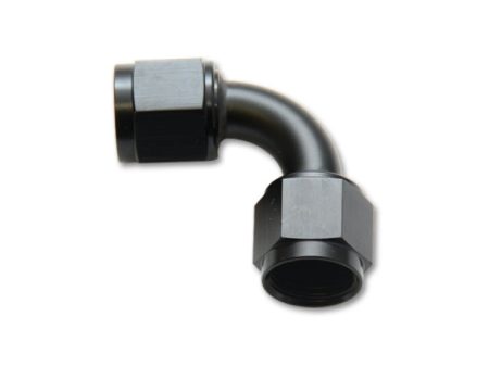 Vibrant -10AN Female 90 Degree Union Adapter (AN to AN) - Anodized Black Only Online Hot Sale