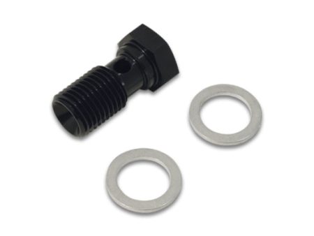 Vibrant Aluminum Banjo Bolt w  2 Washers (M12x1.5 20mm LG) - Anodized Black Sale