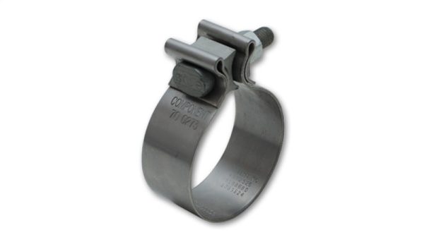 Vibrant SS Accuseal Exhaust Seal Clamp for 2.5in OD Tubing (1in wide band) on Sale